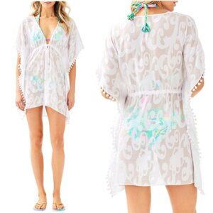Lilly Pulitzer Gardenia Coverup in Resort White Crepe Swirl size XS